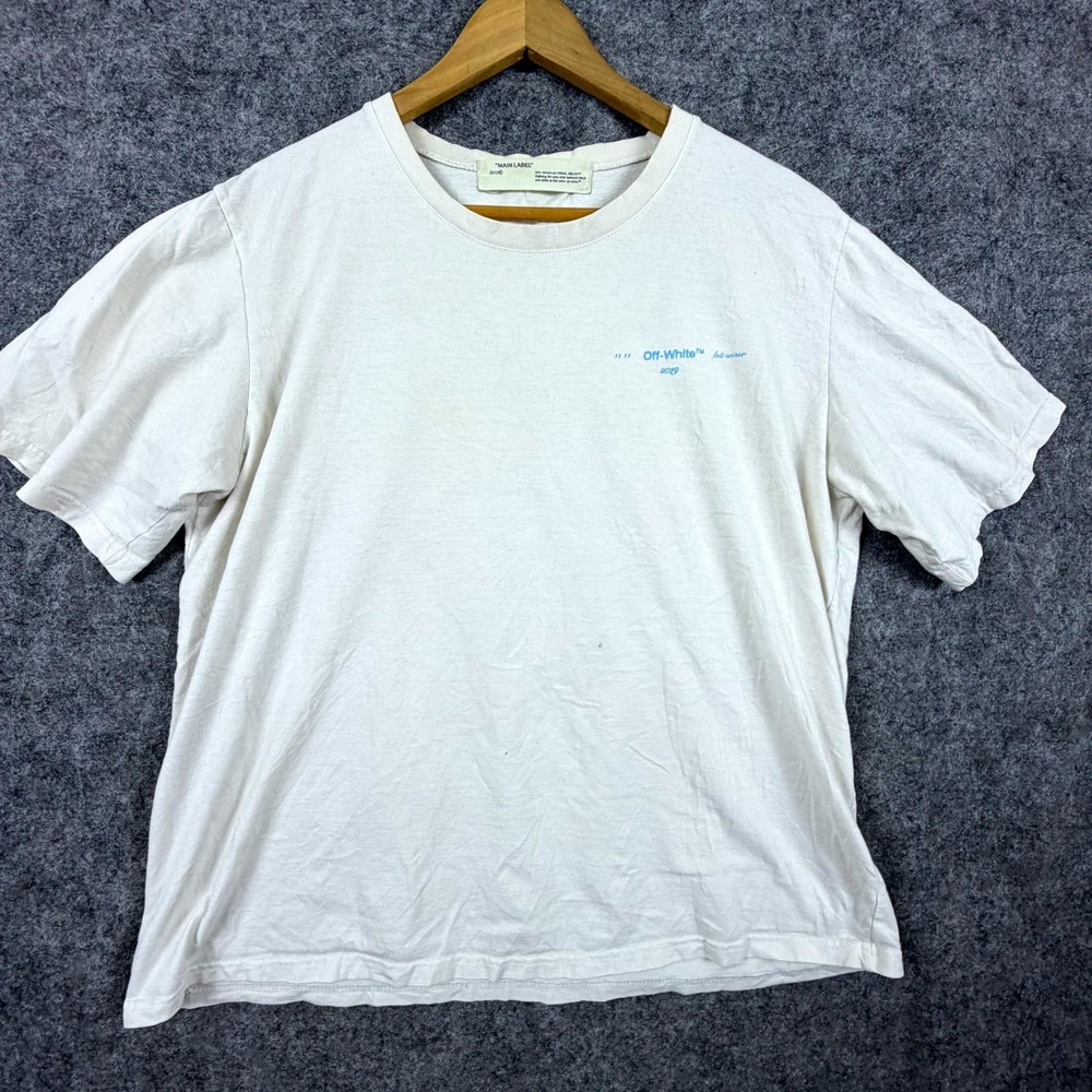 Off-White Main Label T-Shirt Mens White Fall Winter V… - Gem